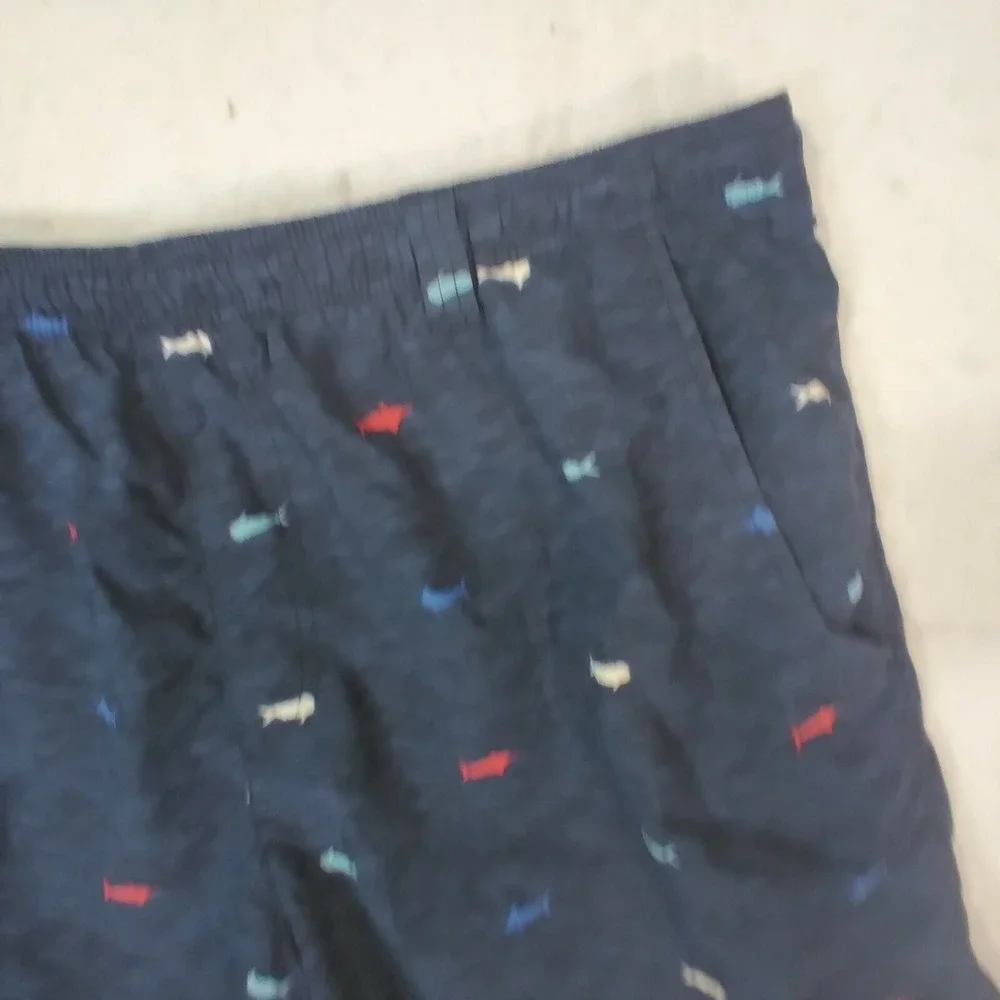 Columbia PFG swim shorts mens XL  blue fishing Hybrid pockets fishing FLAWED